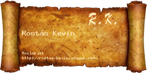 Rostás Kevin névjegykártya